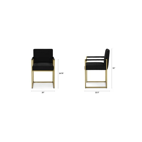 Metal Leg Flannel Dining Chair Metal Leg Flannel Dining Chair