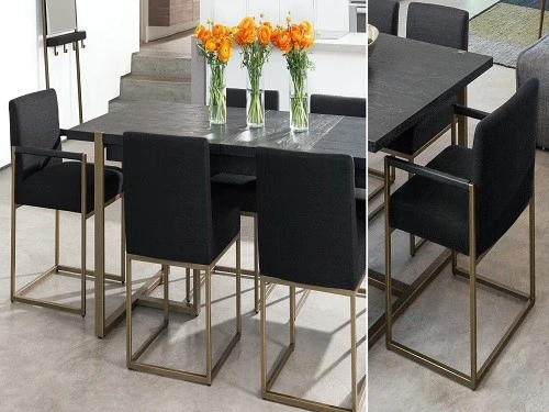 Metal Leg Flannel Dining Chair Metal Leg Flannel Dining Chair